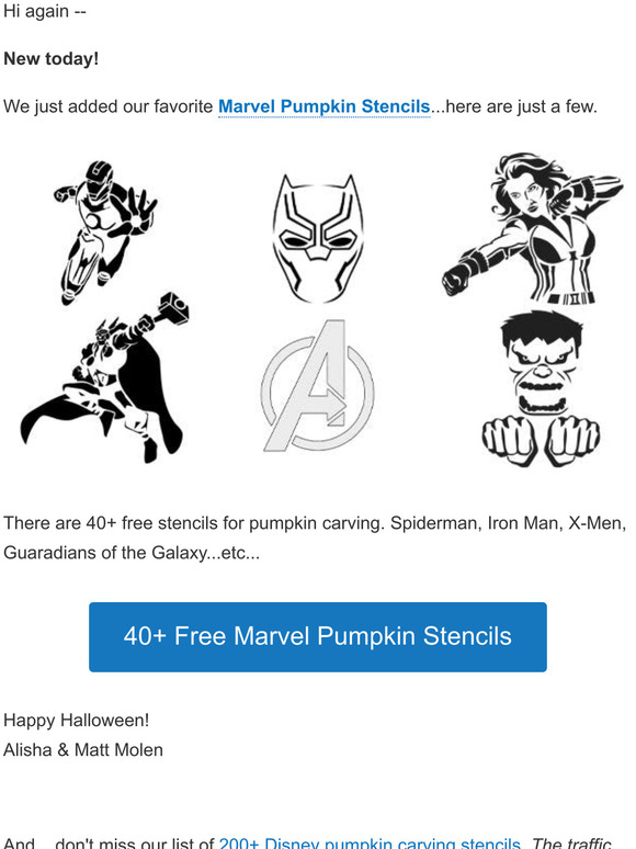 Picture The Magic New Avengers Pumpkin Stencils Milled 8921