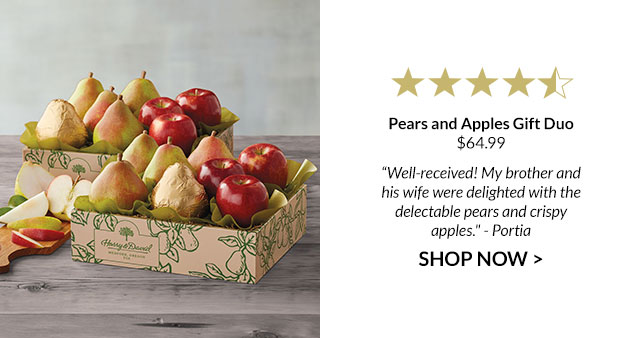Pears and Apples Gift Duo - 'Well-received! My brother and his wife were delighted with the delectable pears and crispy apples.' - Portia