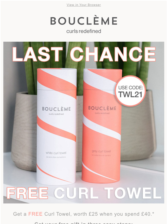 [Trick or] Treat yourself to a free Curl Towel 