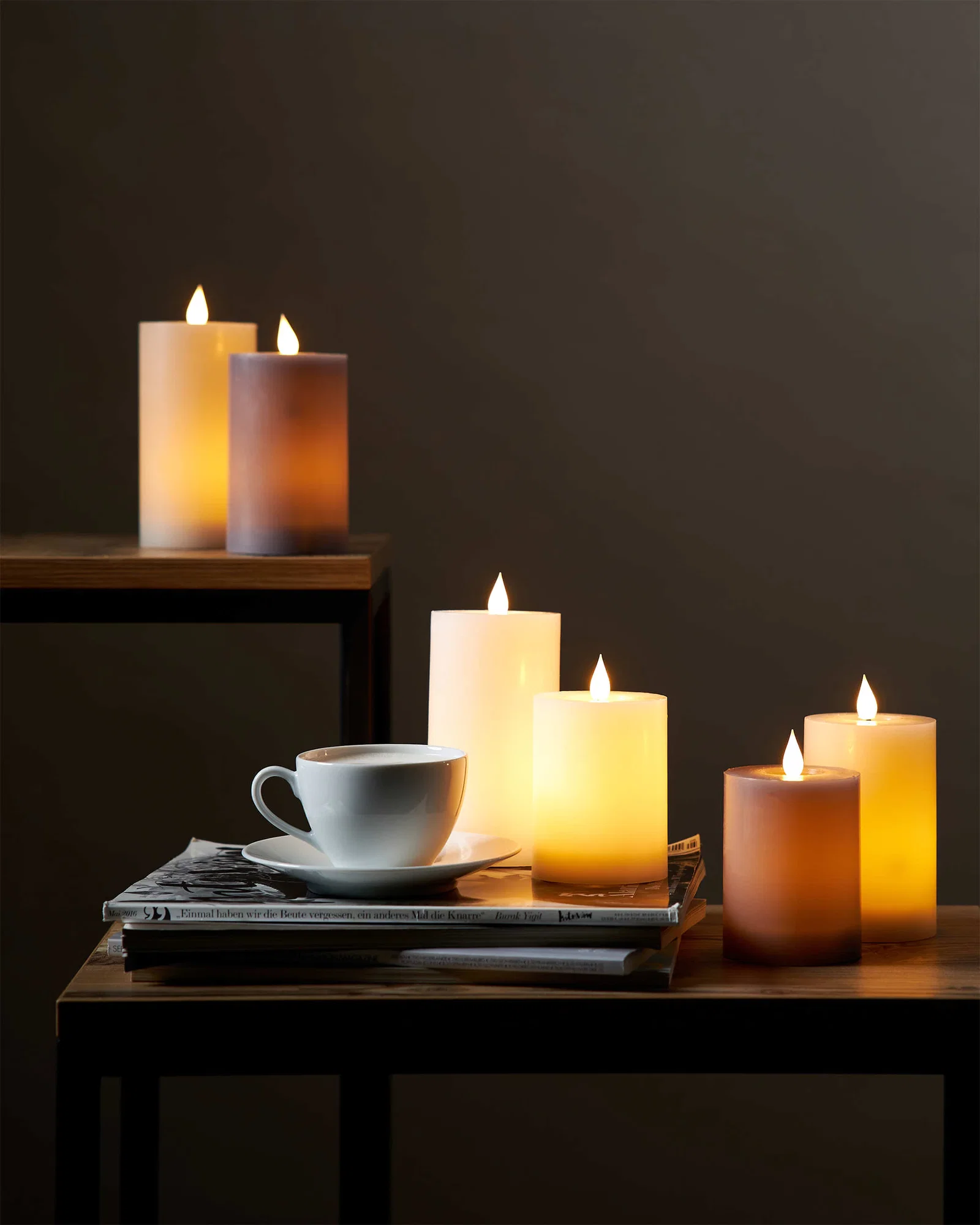 LED Stumpenkerzen Mix 6er-Set