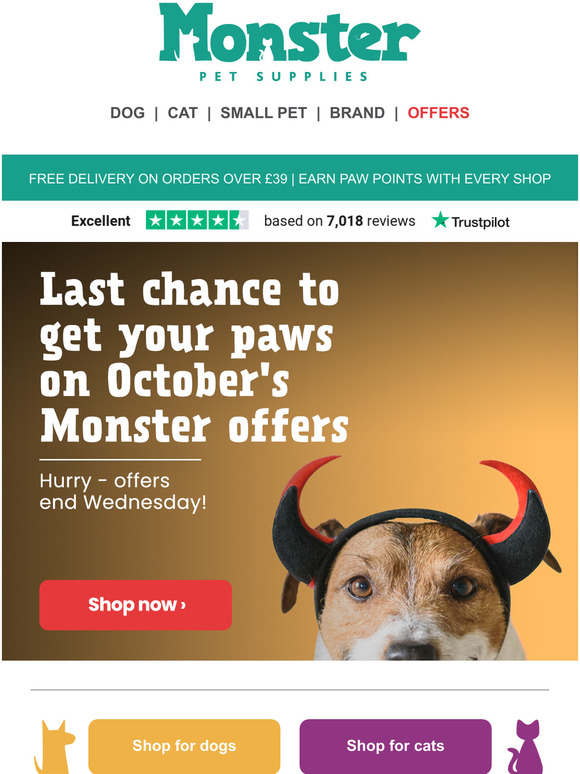 Monster pet supplies clearance discount