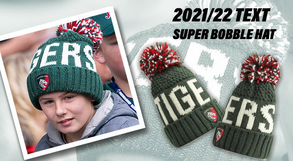 Leicester Tigers 2021/22 Text Super Bobble Hat