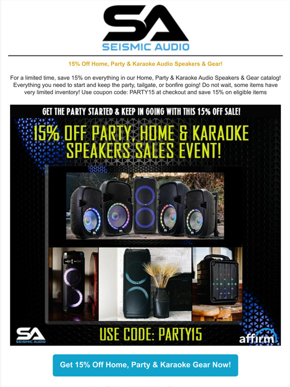 Seismic Audio Speaker: Happy Halloween! 15% Off Party, Home ...