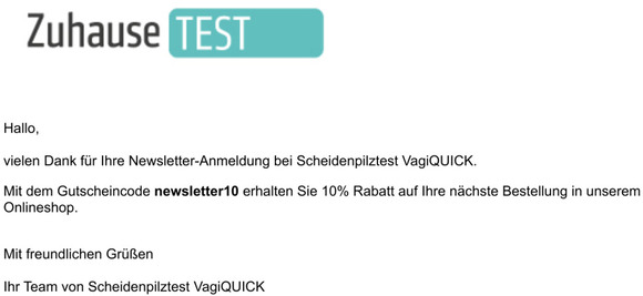 Vielen Dank fr Ihre Newsletter-Anmeldung