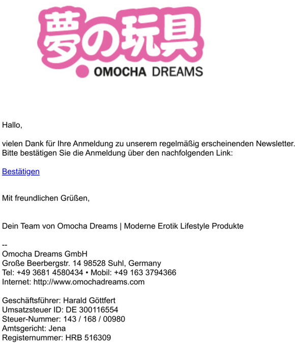Bitte besttigen Sie Ihre Newsletter-Anmeldung