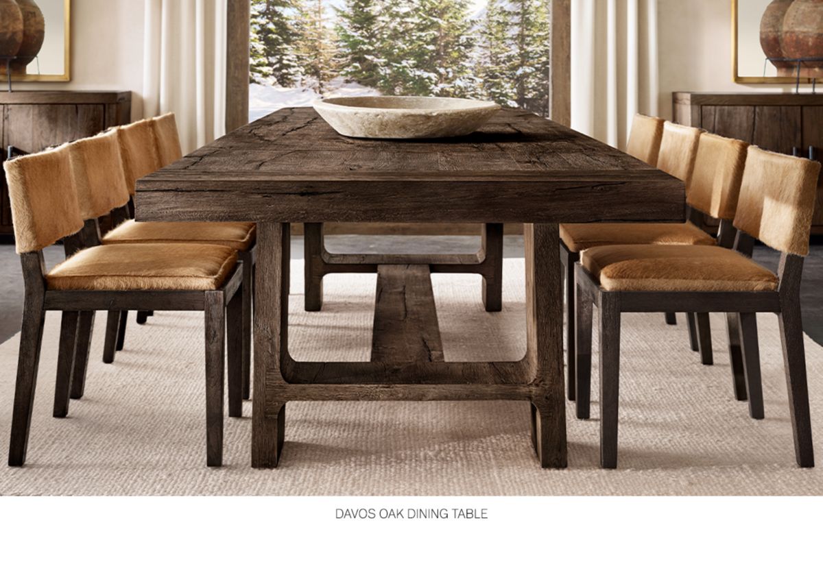 Restoration Hardware RH Ski House. The Lugano Sofa & Davos Oak