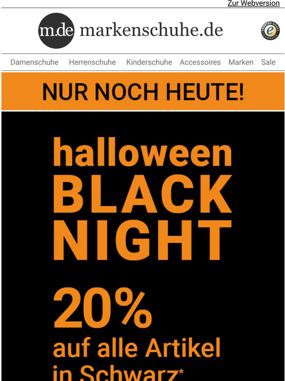 Happy Halloween   20% auf alles in Schwarz*