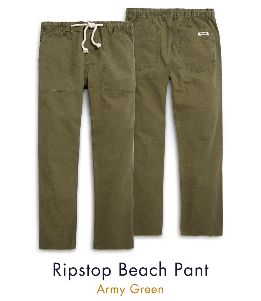 USA製BIRDWELL RIPSTOP ARMY BEACH PANTS Birdwell: The Ripstop Beach Pant In Army Green | Milled
