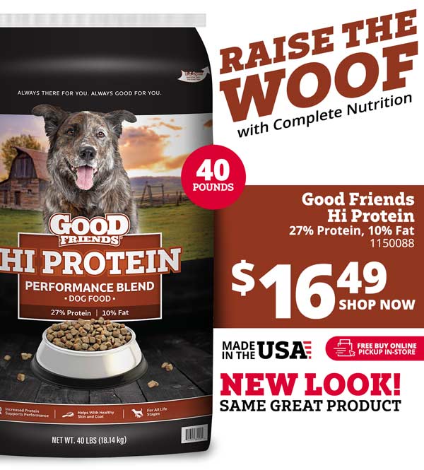 Good friends high 2025 protein dog food