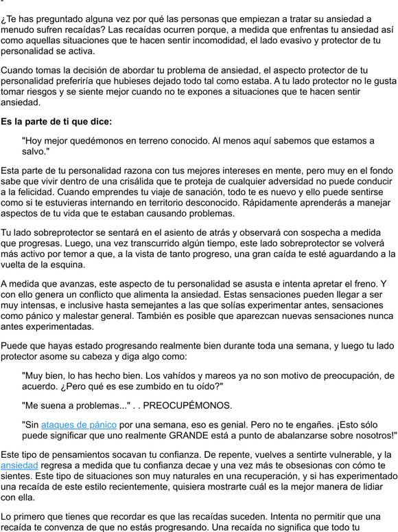 Sufrir Recadas Es Parte Del Camino Hacia La Recuperacin