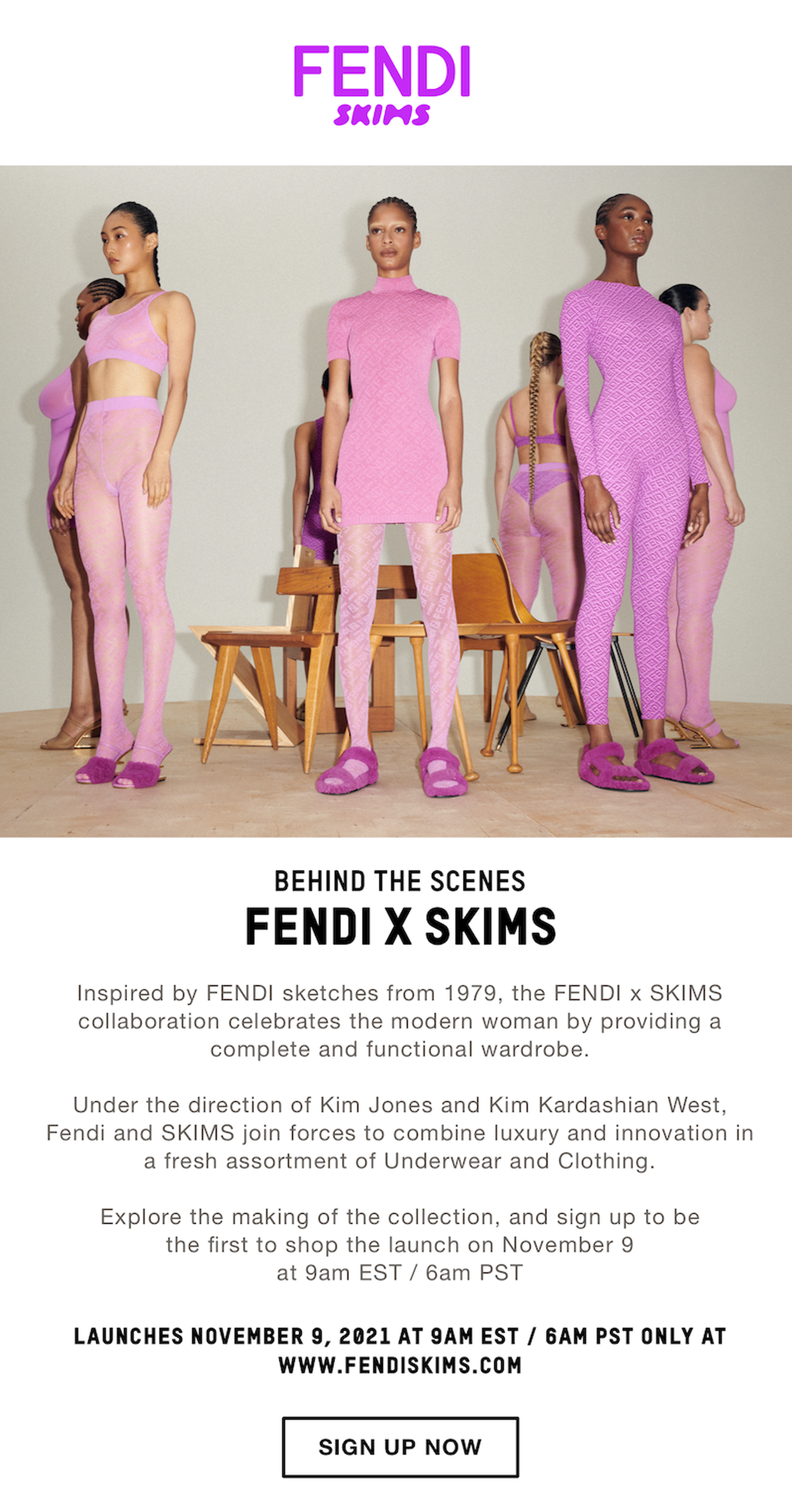 Kim Possible! Fendi and Skims are officially collaborating