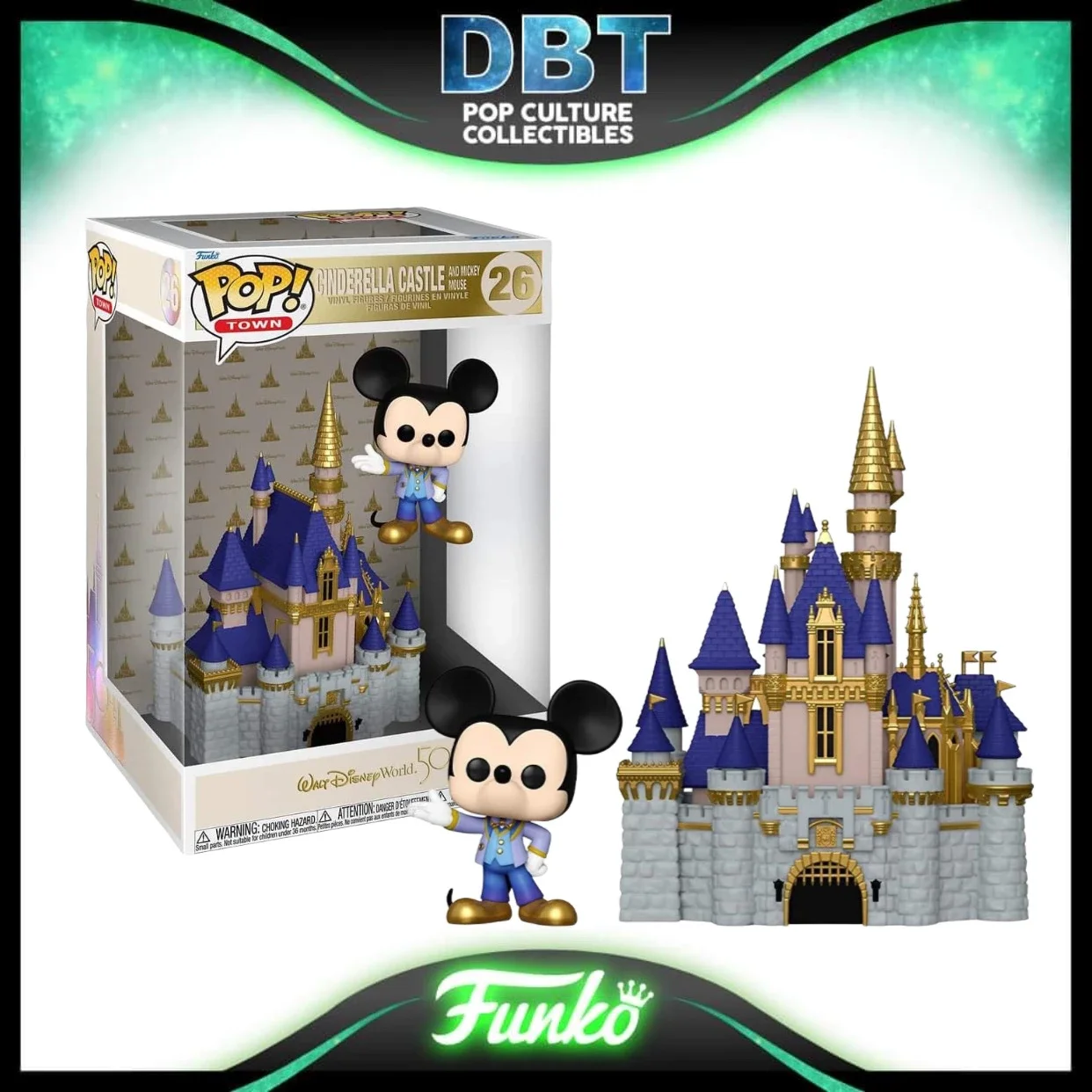 Figura Funko Pop! Pop Town: Walt Disney World 50 - Castle & Mickey