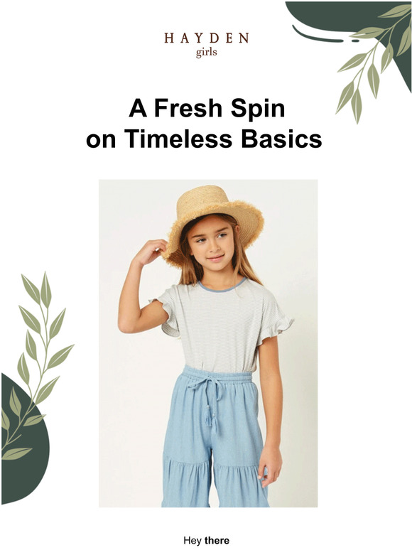 Stylish wardrobe essentials from Hayden Girls