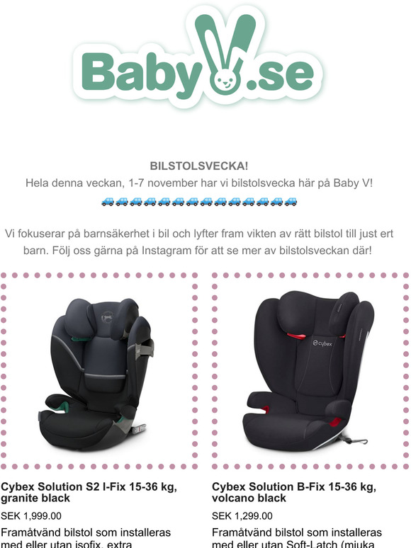 Bilstolsvecka hos oss p Baby V