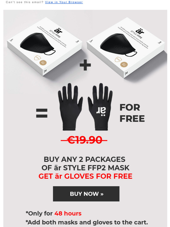 Buy r FFP2 Masks  Get FREE r Gloves - Just 48 hours