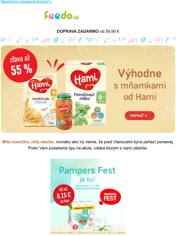 PAMPERS FEST od 0,15 /ks