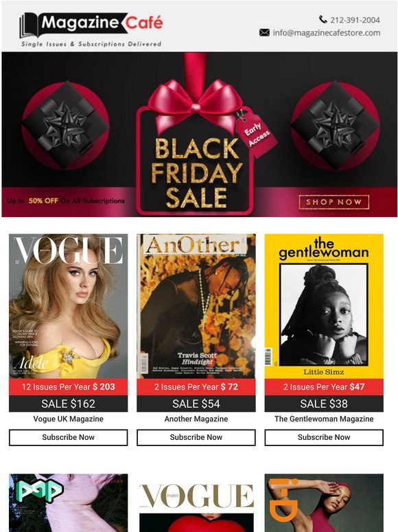 Fashion Magazine Subscription Store Magazine Cafe Store Early Access