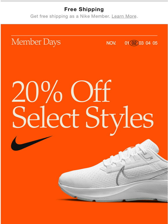 Nike: Members start holidays early with 