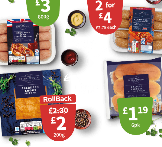 Luxurious steak pies RollBack only £2