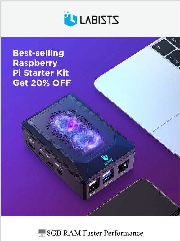 Best-selling Raspberry Pi 8GB Starter Kit
