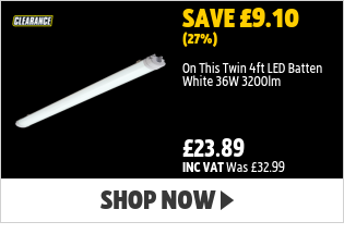 Twin 4FT LED Batten White 36W 3200LM