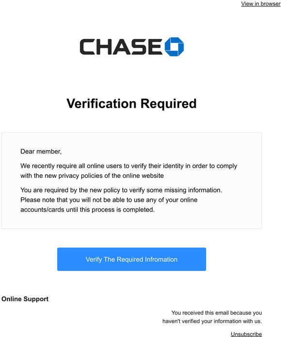 Verification Is Required