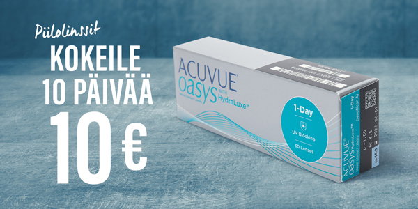 Kokeile piilolinssejä 10 päivää 10 eurolla