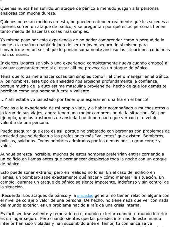 Coraje y Ataques de Pnico