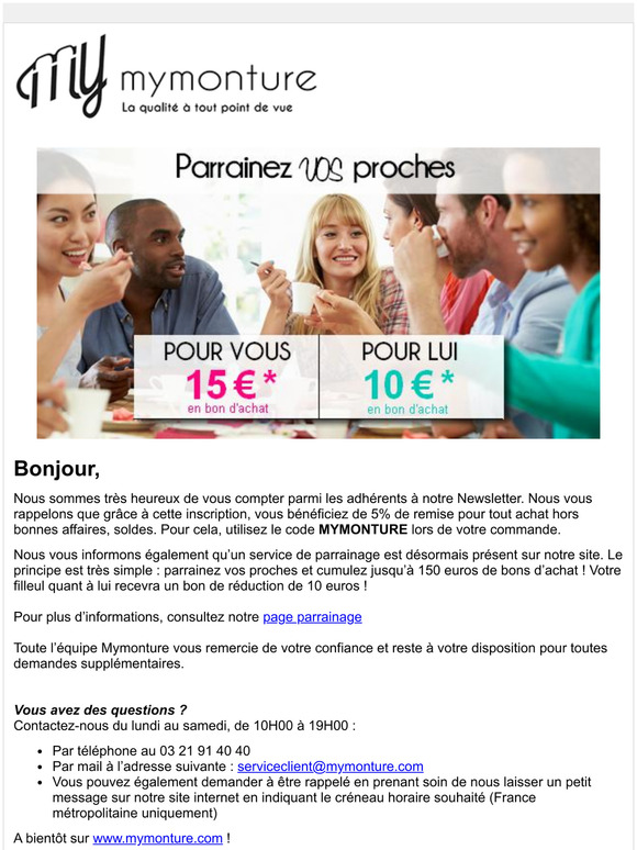 Connaissez-vous nos offres de parrainage? 