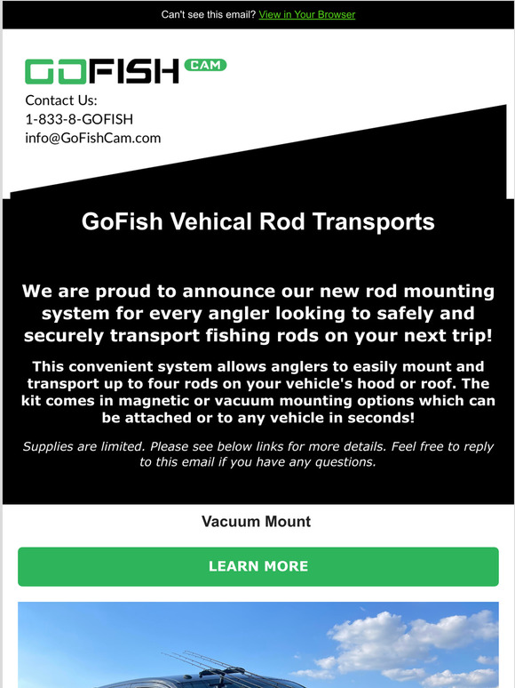 NEW: Fishing Rod Vehicle Transports