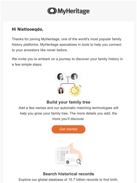 Welcome to MyHeritage!