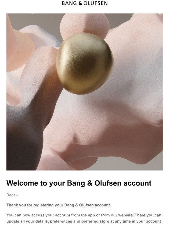 Welcome to your account