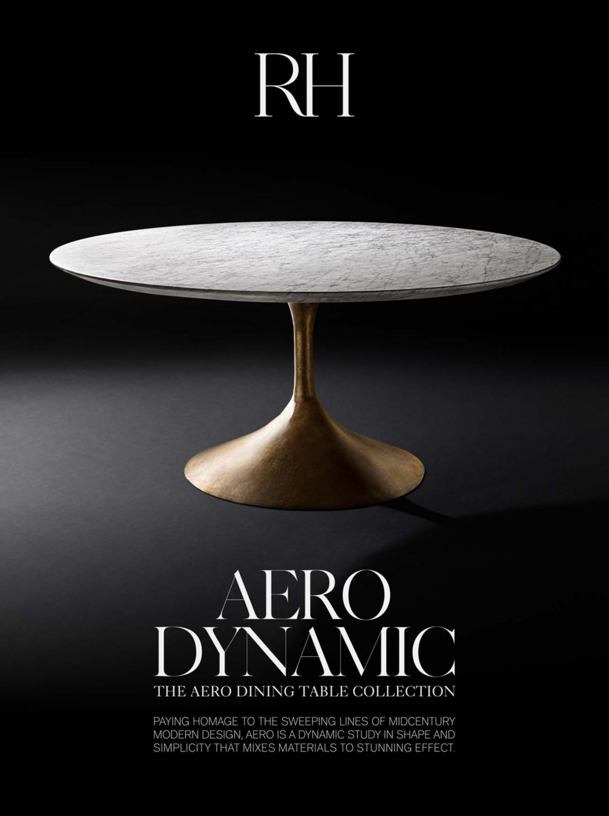 rh aero round dining table