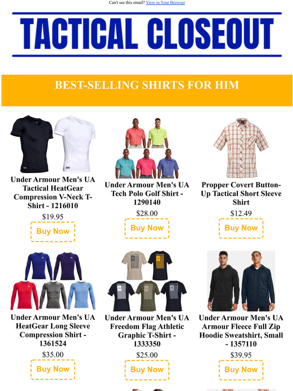 Best deals on shirts for him!
