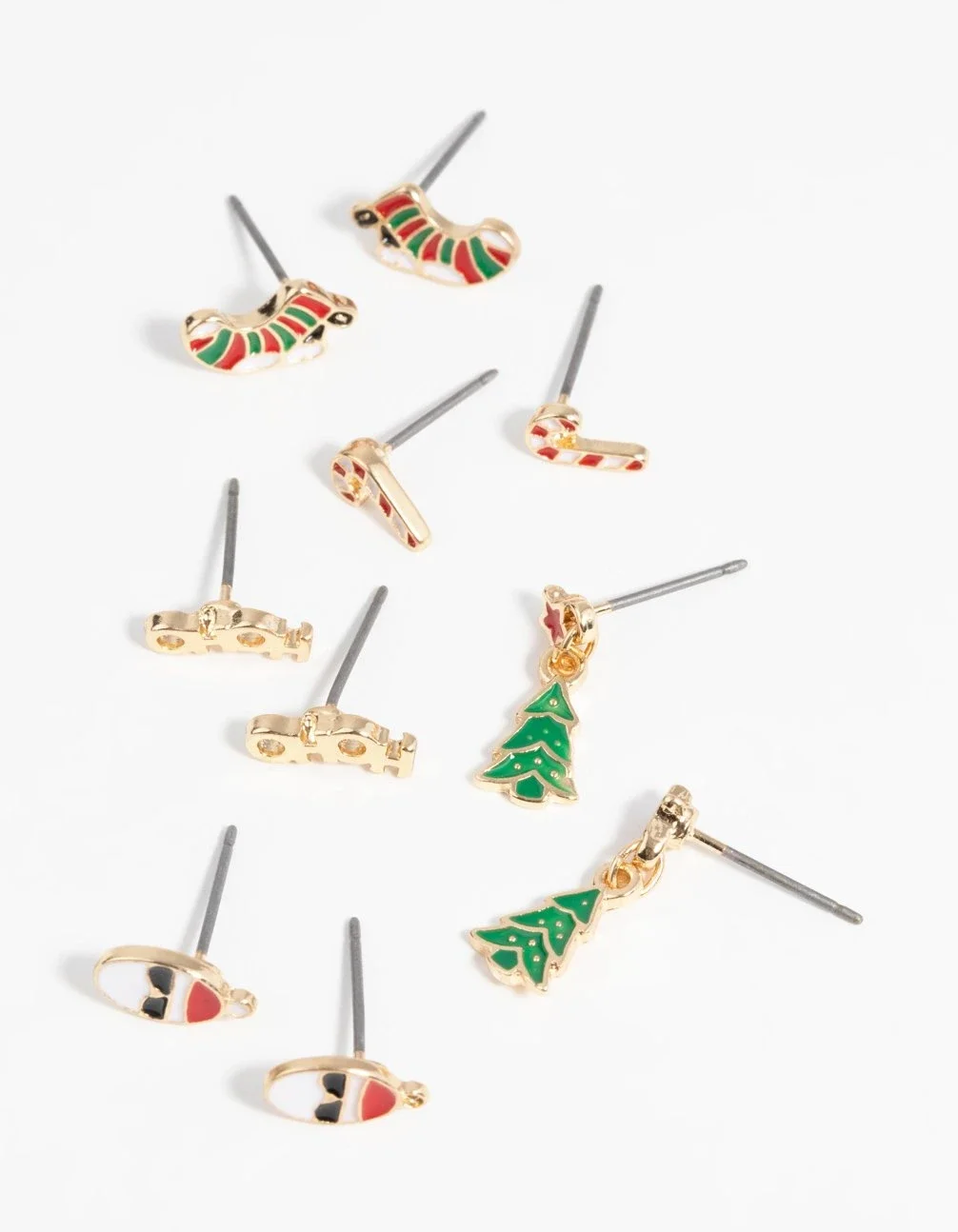 Festive Santa and Tree Stud Earring Pack
