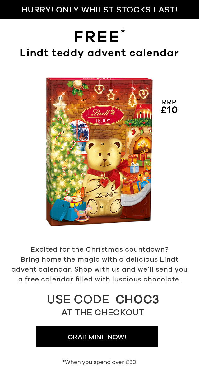 JD Williams: Pssst... claim your FREE Lindt advent calendar today | Milled