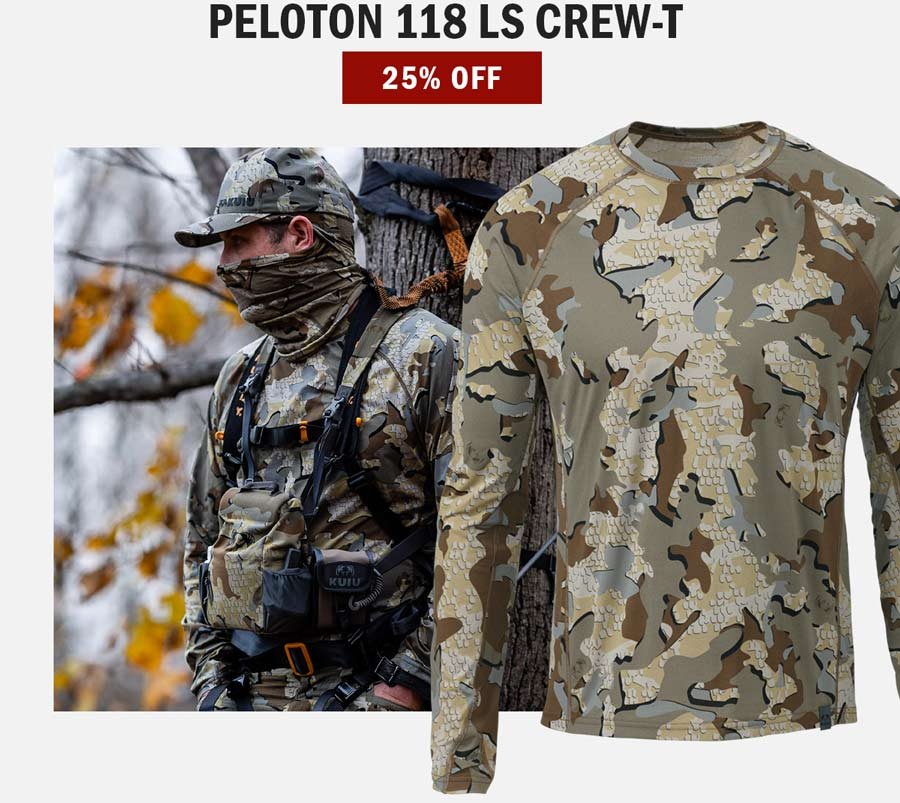 Kuiu Peloton 118 Long Sleeves Crew Hunting Shirt - Men's