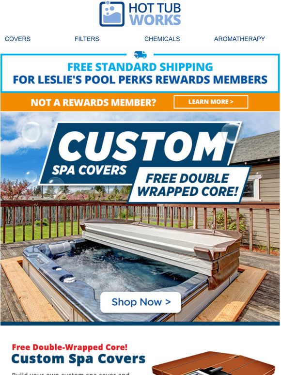 Hot Tub Works Get a Free DoubleWrapped Core Upgrade when you Buy a Custom Spa Cover! Milled