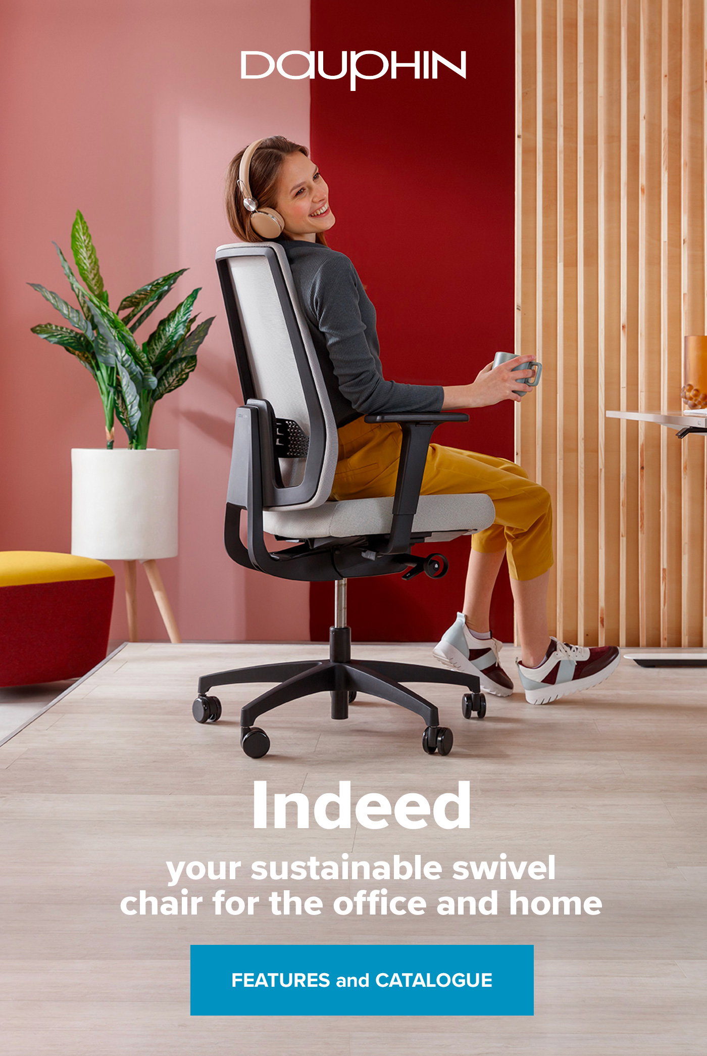 archiproducts: Swivel office chair Indeed: straight, slender, smart - by  Dauphin | Milled