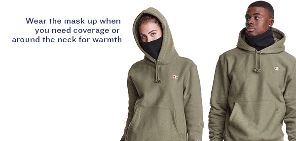 Unisex Clab Defender Series Reverse Weave&Reg; Hoodie With Two Detachable  Scarferchief™ Masks