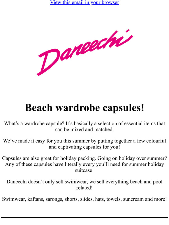What you need for you beach wardrobe capsule!