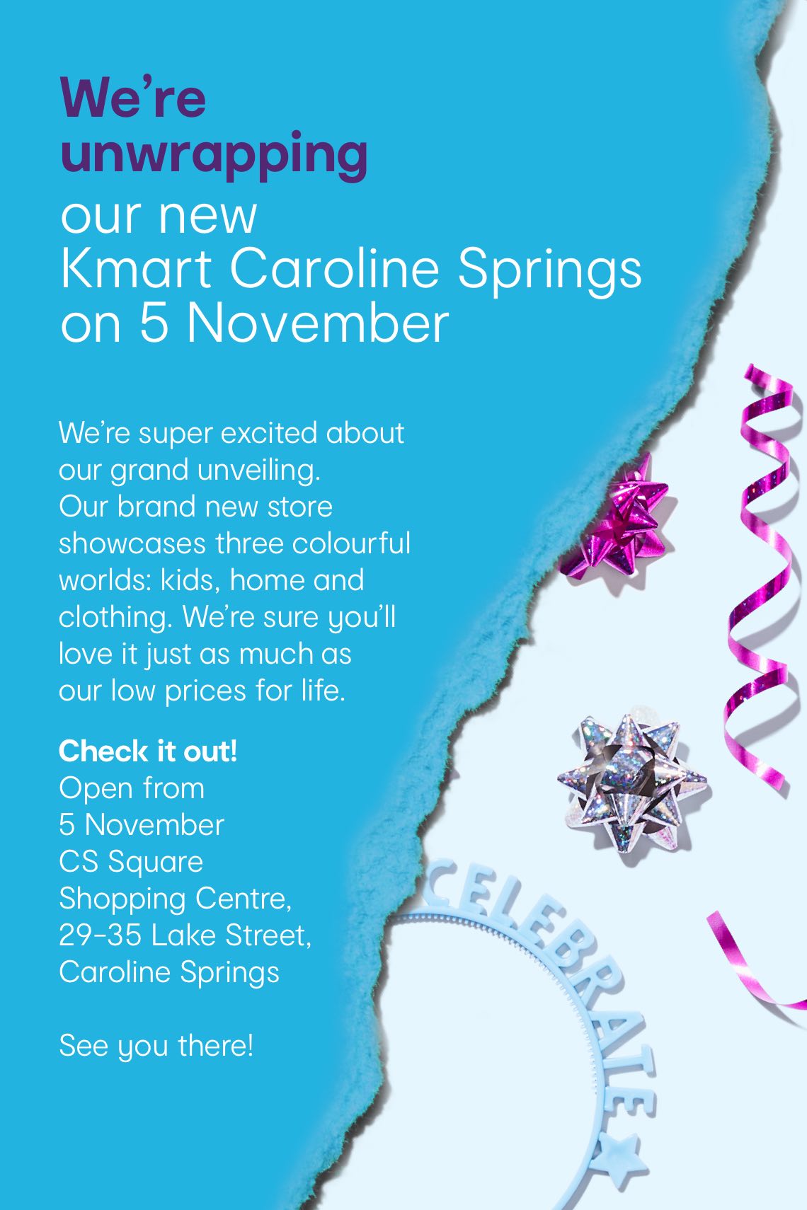 We're unwrapping our new Kmart Caroline Springs