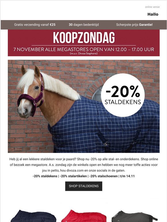 spek Moet niet verwant Divoza.com: Voor je paard Check staldekens met korting | Milled