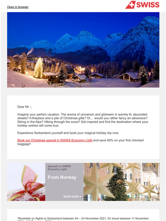 Your magic holiday in Switzerland