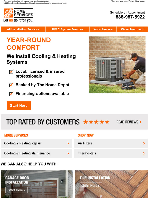Home Depot Inside FREE InHome Estimate for your Heating & Cooling