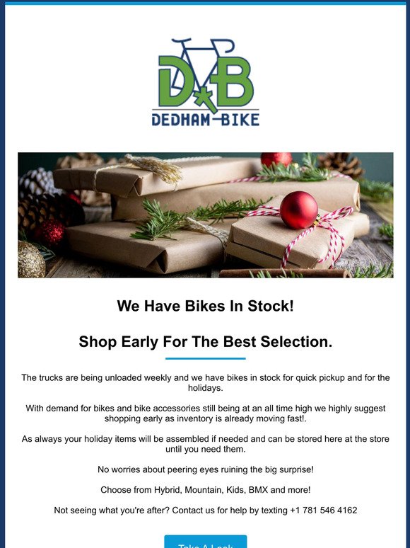 We Have Bikes In Stock For The Holidays!