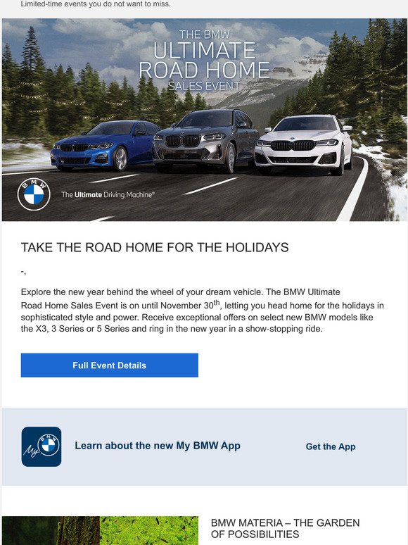 Cant miss BMW Events, this November only