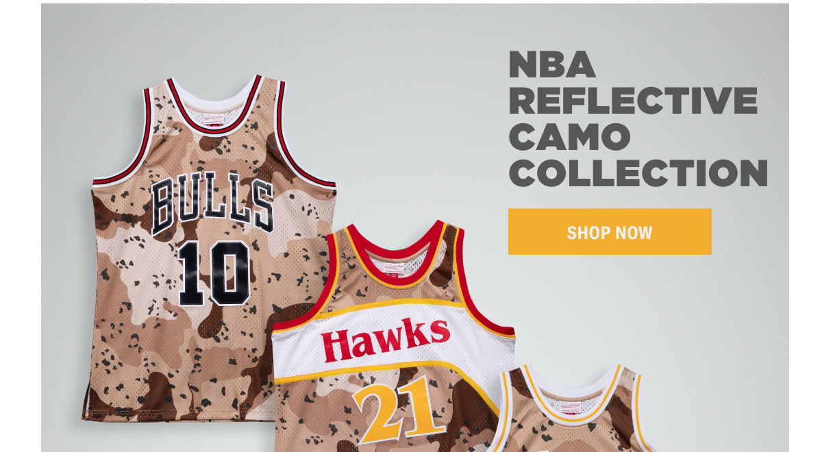 Mitchell & Ness Hawks Camo Reflective Swingman Shorts - Hawks Shop