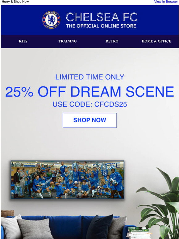 Chelsea Megastore Special Offer 25 Off Dreamscene Milled