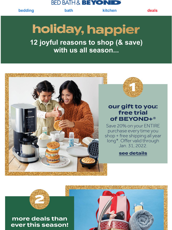 Bed Bath & Beyond 12 joyful ways to shop faster & easier this holiday